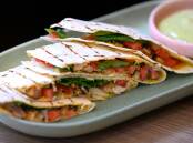 Chargrilled chicken quesadillas from Fonda Mexican in Canberra. Picture by Sitthixay Ditthavong