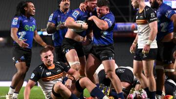The Brumbies were thrashed by the Blues at Eden Park on Saturday night. Picture Getty Images
