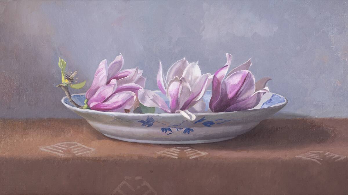 Magnolia flowers by Crispin Akerman, part of his new exhibition at Beaver Galleries. Picture supplied