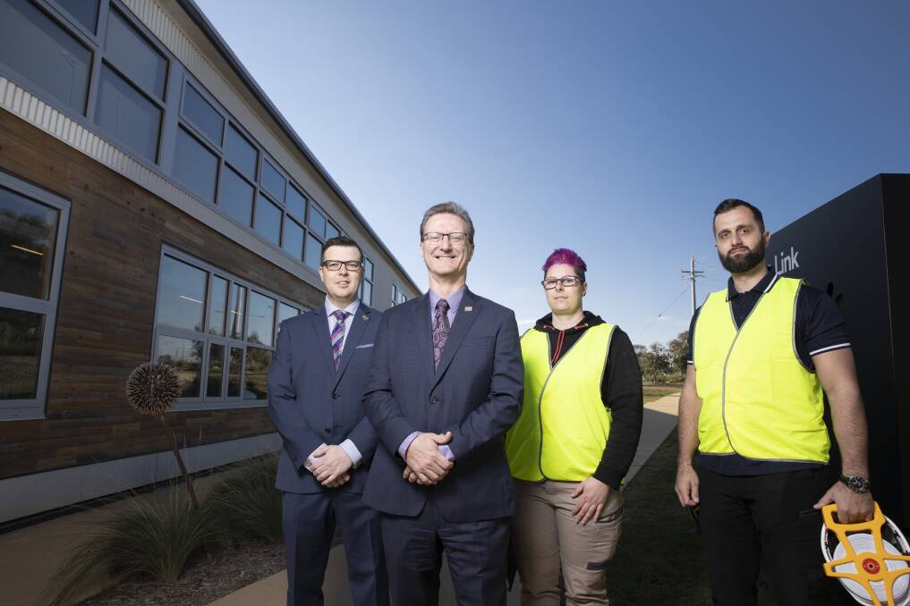 ACT construction occupations registrar Ben Green (far left), who is overseeing the crackdown on poor-quality building work. Picture: Sitthixay Ditthavong