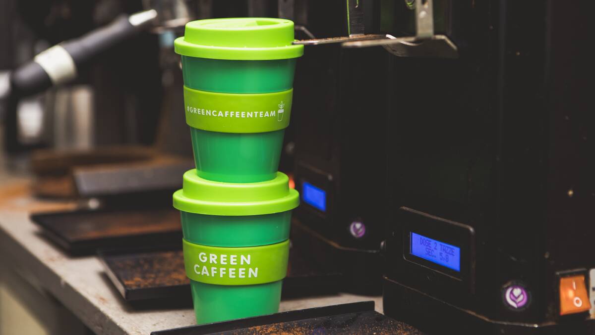 The ACT won't ban disposable coffee cups until it sees how a trial of the Green Caffeen returnable cup scheme goes. Picture: Jamila Toderas