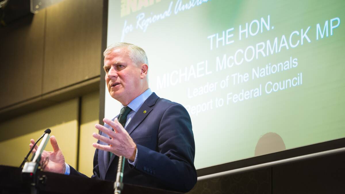 Deputy Prime Minister Michael McCormack on Saturday. Picture: Elesa Kurtz