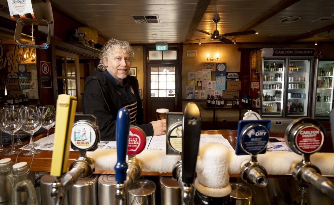 Publican Chris 'Choppy' Connor is preparing to welcome more patrons to the Gundaroo Pub on Monday. Picture: Sitthixay Ditthavong 