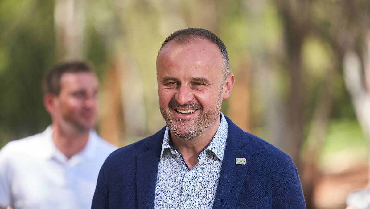 Chief Minister Andrew Barr says productive discussions are under way with the ACT Greens. Picture: Matt Loxton