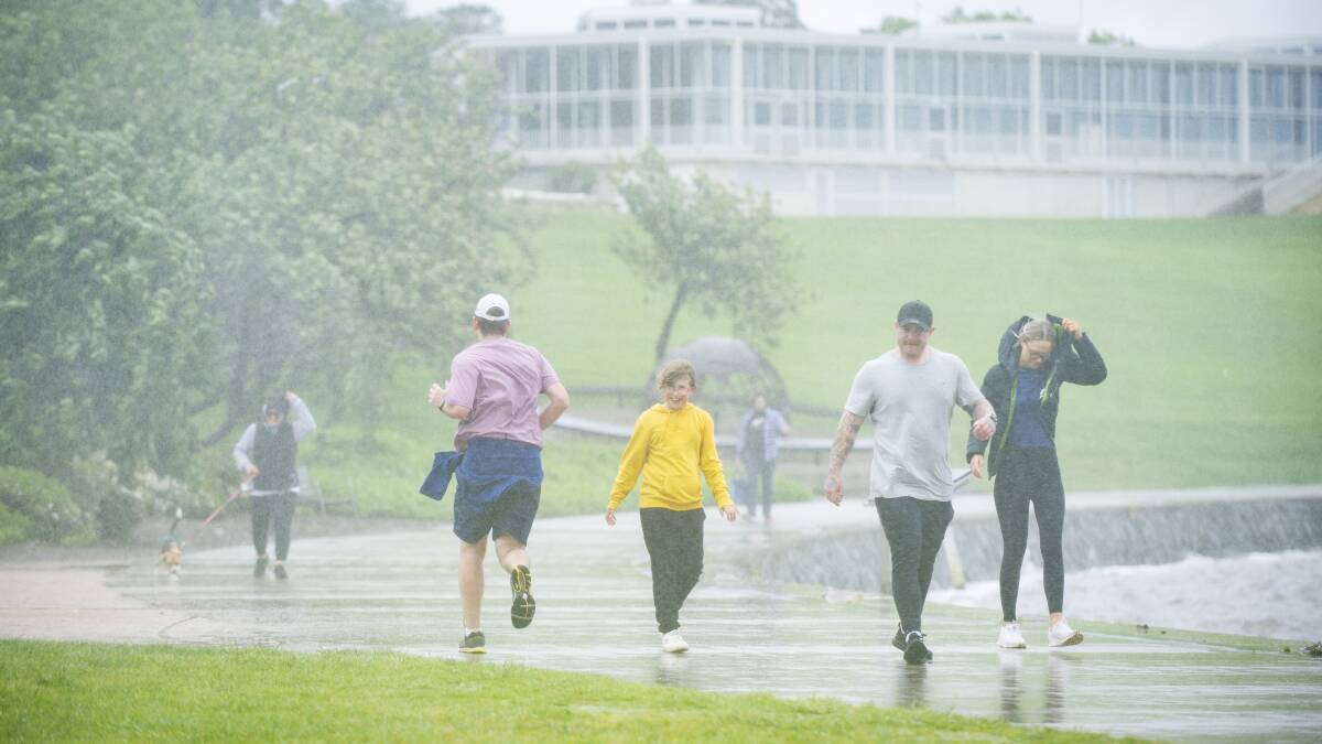 Wet weather will continue in the ACT for the rest of the week. Picture: Dion Georgopoulos