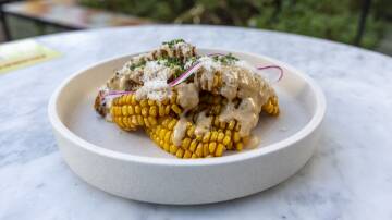Twice cooked corn ribs with chipotle crema. Picture by Gary Ramage
