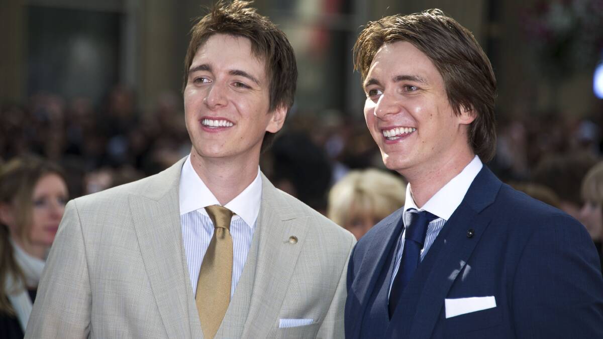 James and Oliver Phelps, who played Fred and George Weasley in the Harry Potter series, are set to be Canberra later this year. Picture: Shutterstock