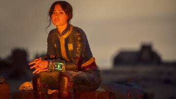 Ella Purnell as Lucy in Fallout. The wrist-worn Pip-Boys, lifted directly from the game, are a feature all the way through the series. Picture by Jojo Whilden/Prime Video