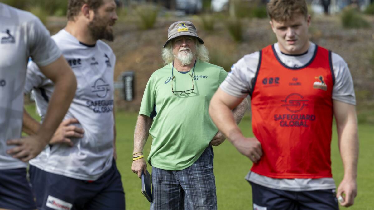 Laurie Fisher at Brumbies training on Thursday. Picture by Gary Ramage