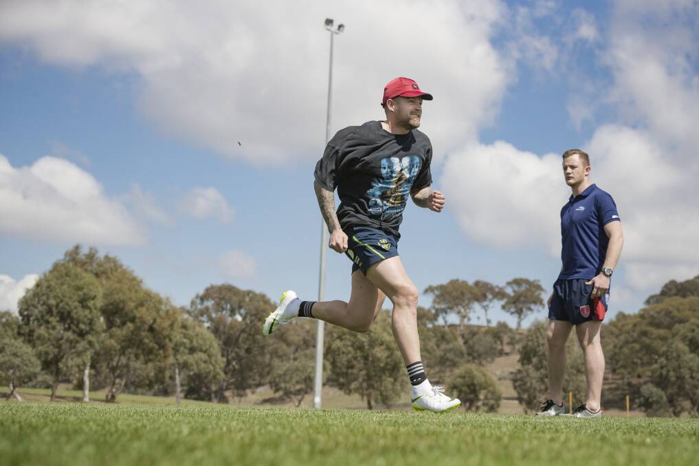 Blake Austin attends a speed and agility course run by Andrew Heffernan. Photo: Sitthixay Ditthavong