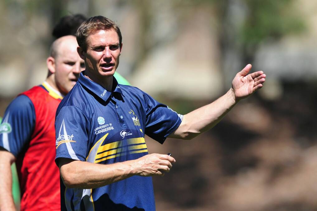 On the path: Stephen Larkham won't compromise on the ACT Brumbies' search for success. Photo: Jeffrey Chan