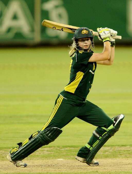 Meg Lanning, aged 19, scored a ton in her second one-day international against England at the WACA in 2011. Photo: Getty Images