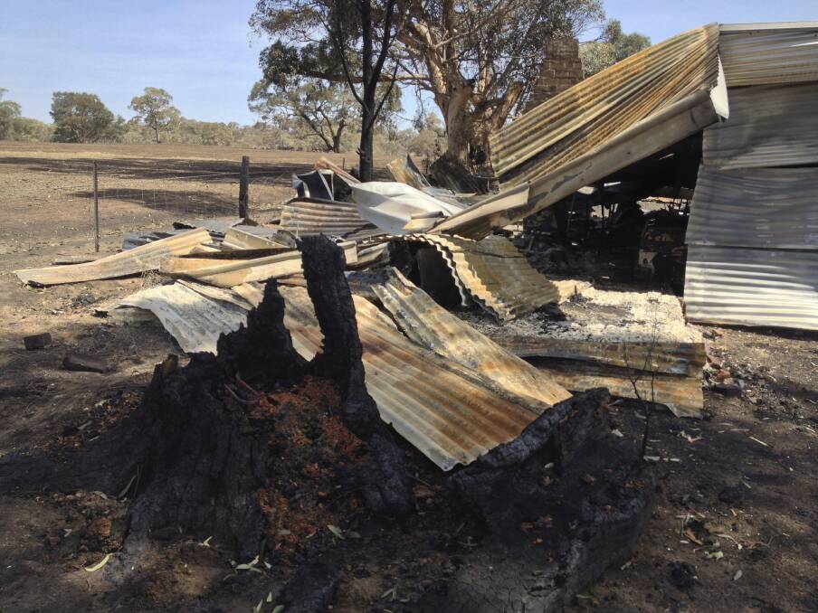 A property in Moyston destroyed by the 2015 bushfire. Photo: Supplied