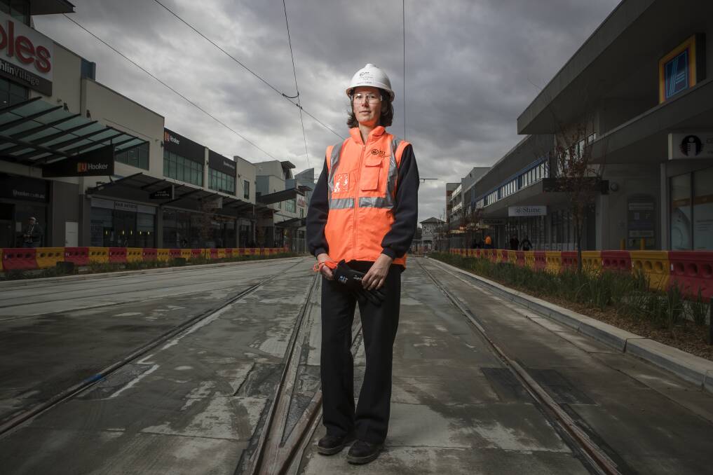 Transport Canberra Light Rail project director Meghan Oldfield in Gungahlin. Photo:  Sitthixay Ditthavong