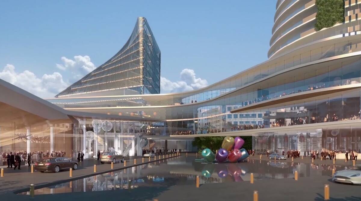 An artist's impression of the proposed redevelopment of the Aquis Canberra casino, as proposed two years ago. Photo: Supplied