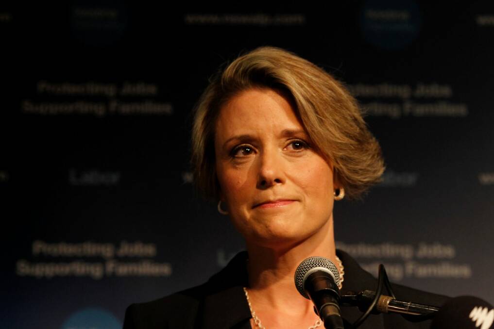 Kristina Keneally in 2011, conceding defeat in the NSW election. "I view the Christian gospel from a social-justice perspective." Photo: Quentin Jones