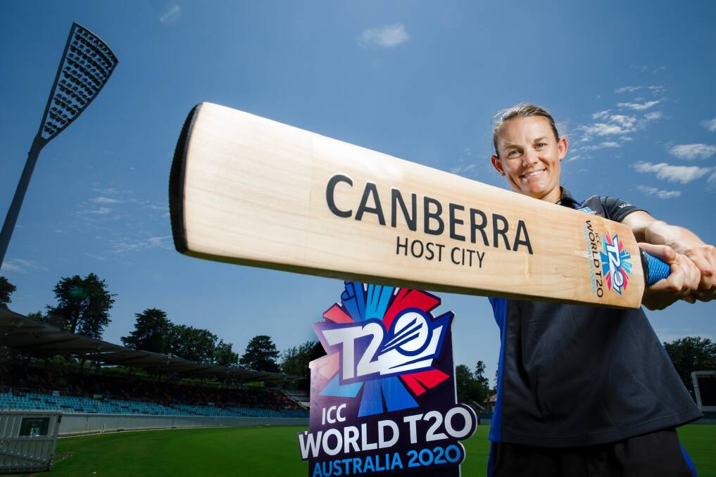 Cricketer Erin Osborne at the announcement of Canberra being a host city of the 2020 ICC world T20. Photo: Sitthixay Ditthavong Photo: Sitthixay Ditthavong