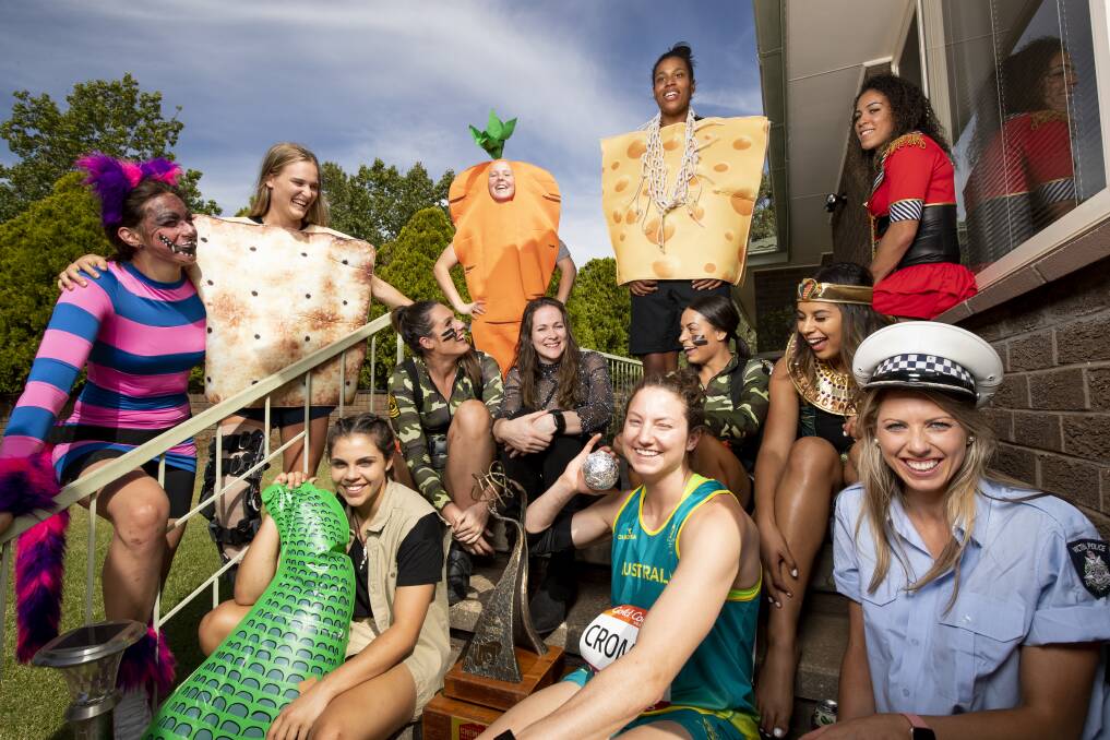 The Canberra Capitals enjoy Silly Sunday after winning the WNBL championship. Photo: Sitthixay Ditthavong