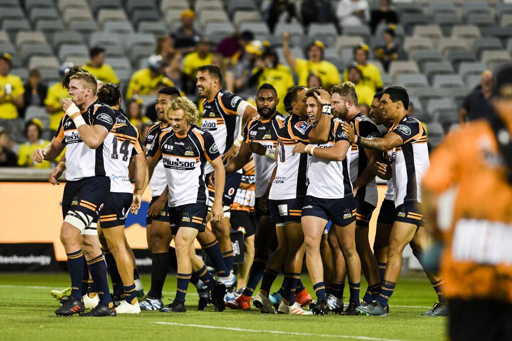 The Brumbies scored 33 points in the first half. Photo: Dion Georgopoulos