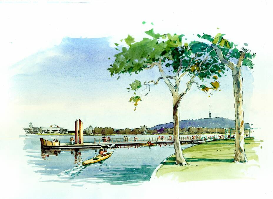 An artists impression of the upcoming West Basin public park. Photo: Supplied
