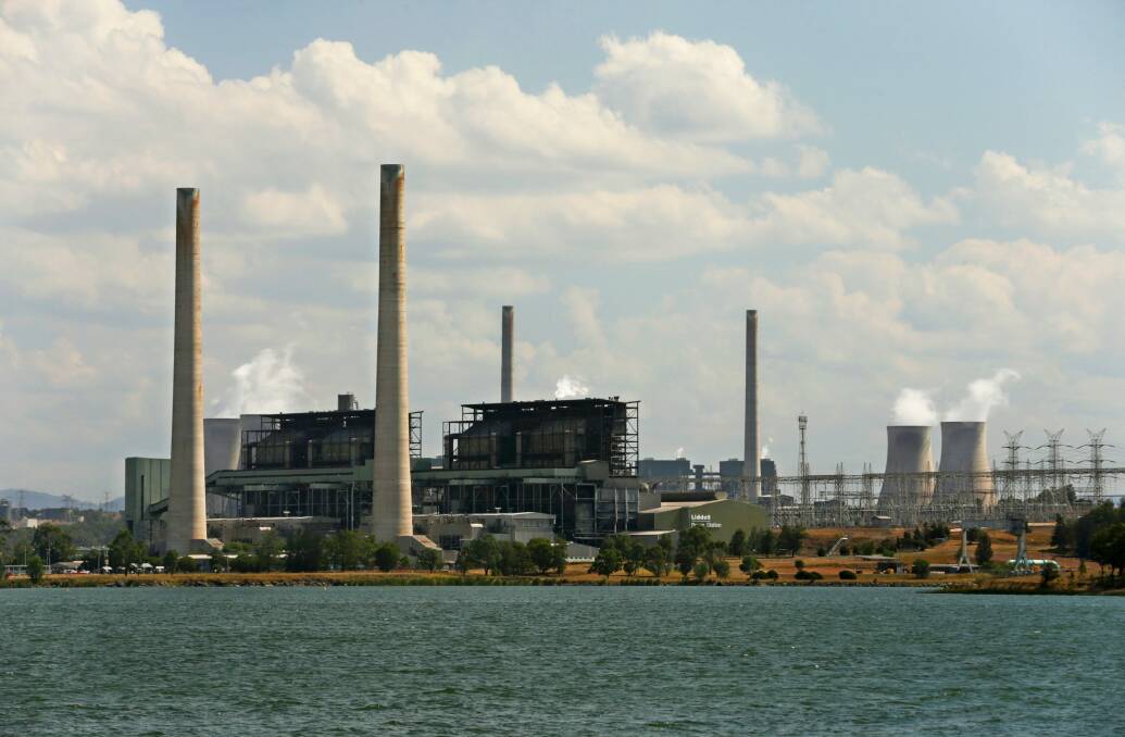 AGL Energy's Liddell power plant, with Lake Liddell in the foreground, and Bayswater power plant behind. Photo: Simone De Peak