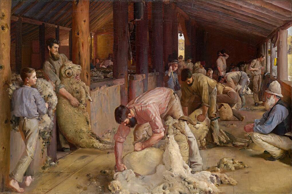 "Shearing the Rams" features in the National Gallery's bumper Tom Roberts exhibition opening on December 4. Photo: Supplied