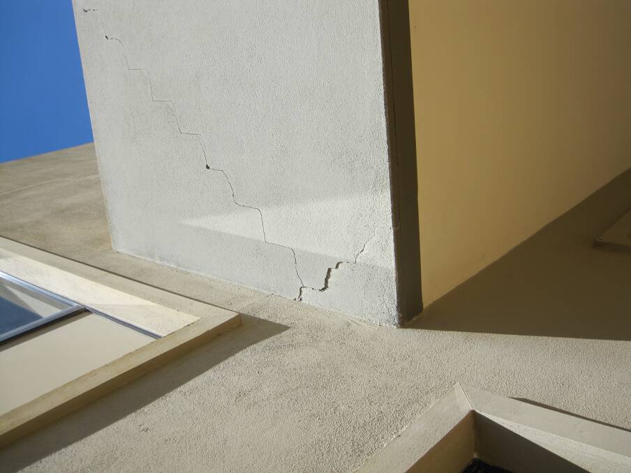 Damage alleged to have been caused by defective building work at the Lagani apartment complex in Braddon.