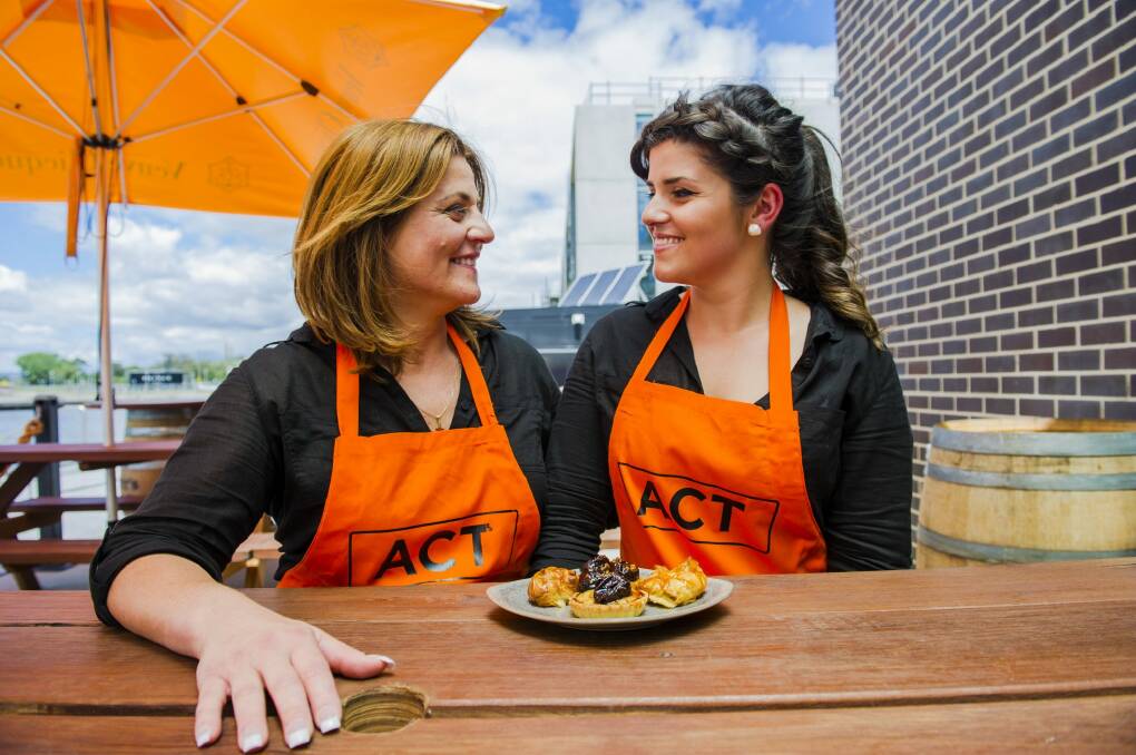 ACT My Kitchen Rules contestants Gina and Anna Petridis. Photo: Jamila Toderas