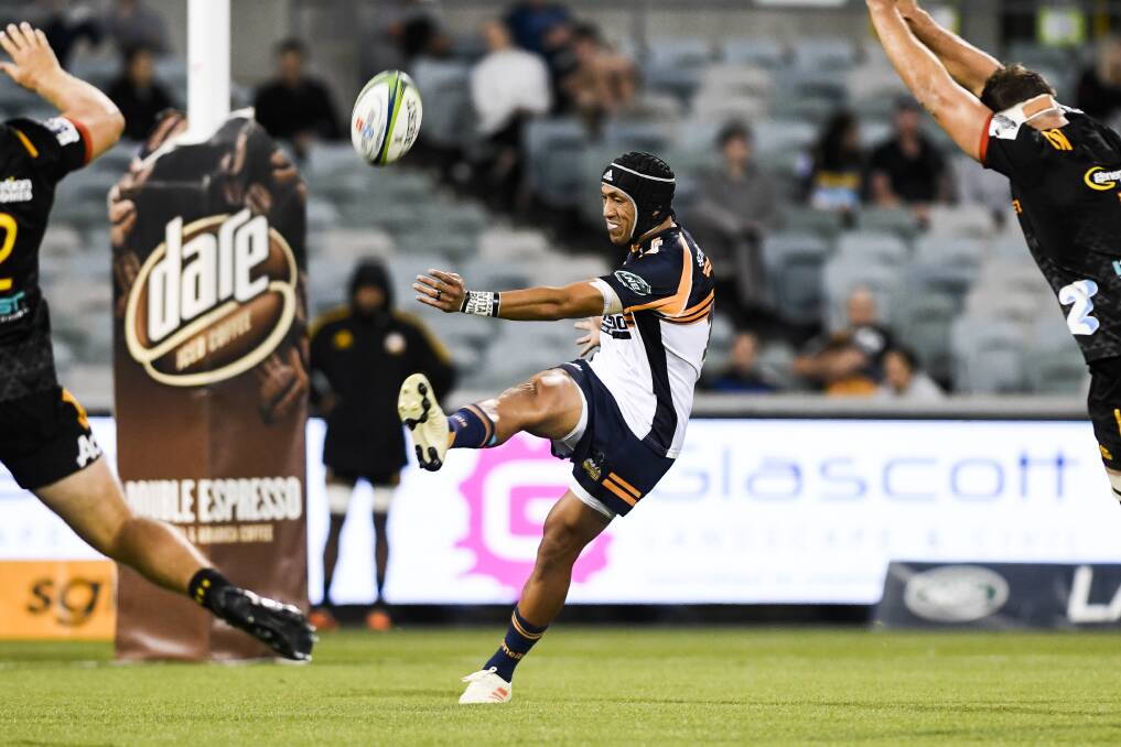 Christian Lealiifano was outstanding in the Brumbies\' win. Photo: Dion Georgopoulos