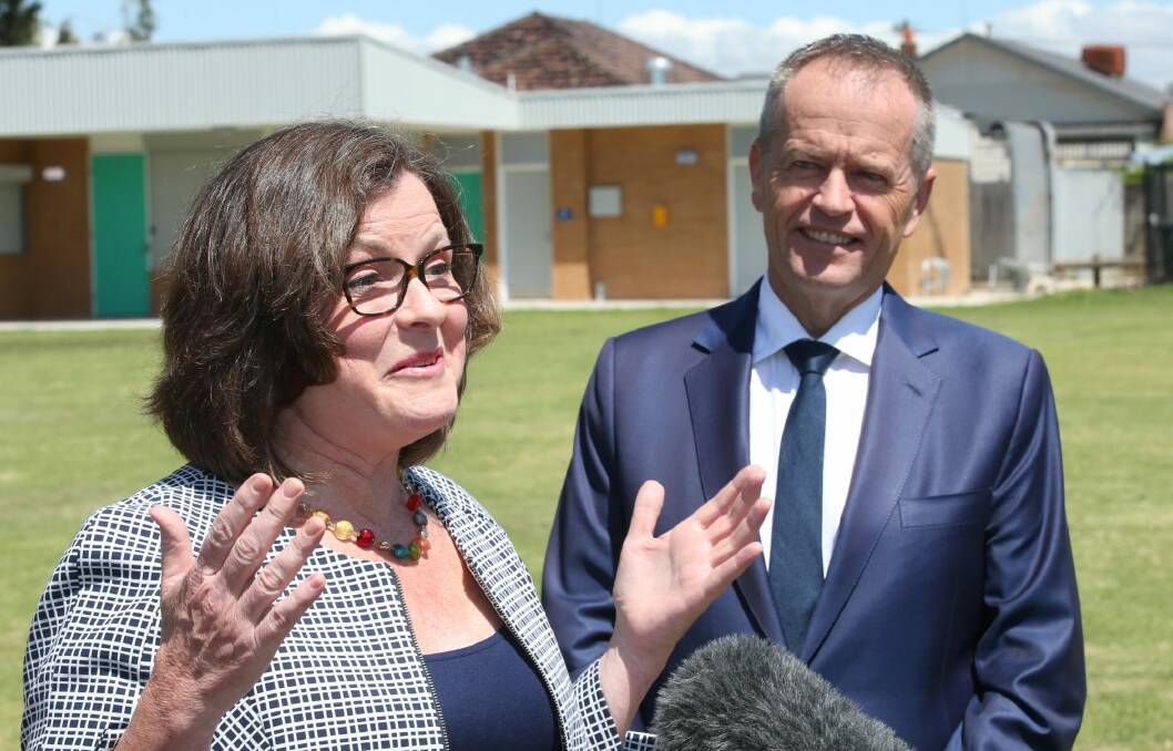 Labor leader Bill Shorten announces Ged Kearney as the Labor candidate for the Batman byelection. Photo: David Crosling