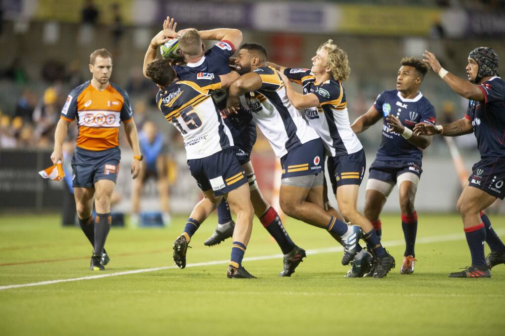 The Brumbies were beaten by the Rebels in round one. Photo: Sitthixay Ditthavong