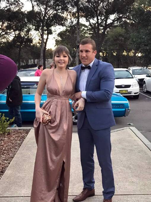 Trent Hodkinson escorted Hannah Rye to her formal.   Photo: Supplied