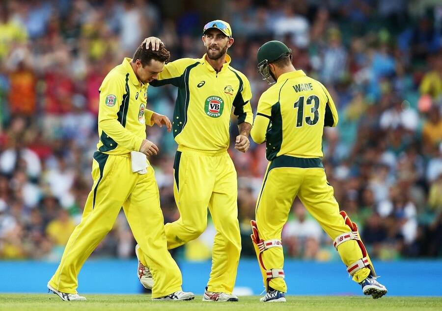 Routine win: Travis Head is congratulated after taking a wicket. Photo: Getty Images