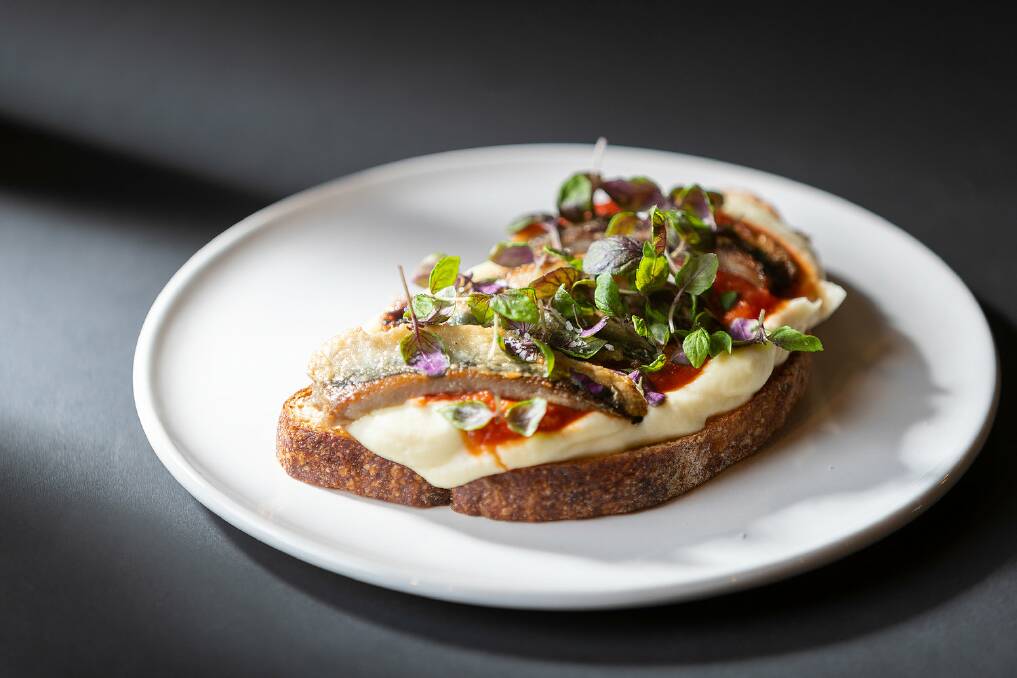 The sardines done with a celeriac puree with spiced tomato on rye have been a surprise hit.  Photo: Supplied