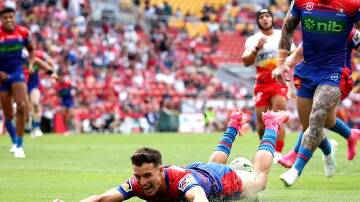 David Armstrong has shone for the Knights in a shock defeat of the Dolphins in Brisbane. (Jason O'BRIEN/AAP PHOTOS)
