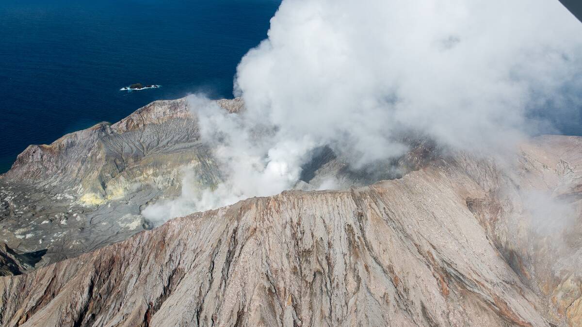 The aftermath of the White Island volcano eruption. Picture: Getty Images