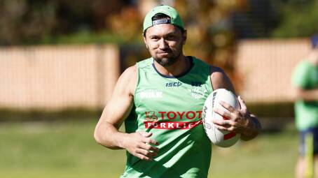 Jordan Rapana has been rocking and rolling at training. Picture by Keegan Carroll