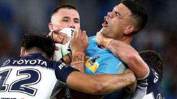 David Fifita has inspired the injury-hit Titans' gritty two-point win over the Cowboys. (Jason O'BRIEN/AAP PHOTOS)
