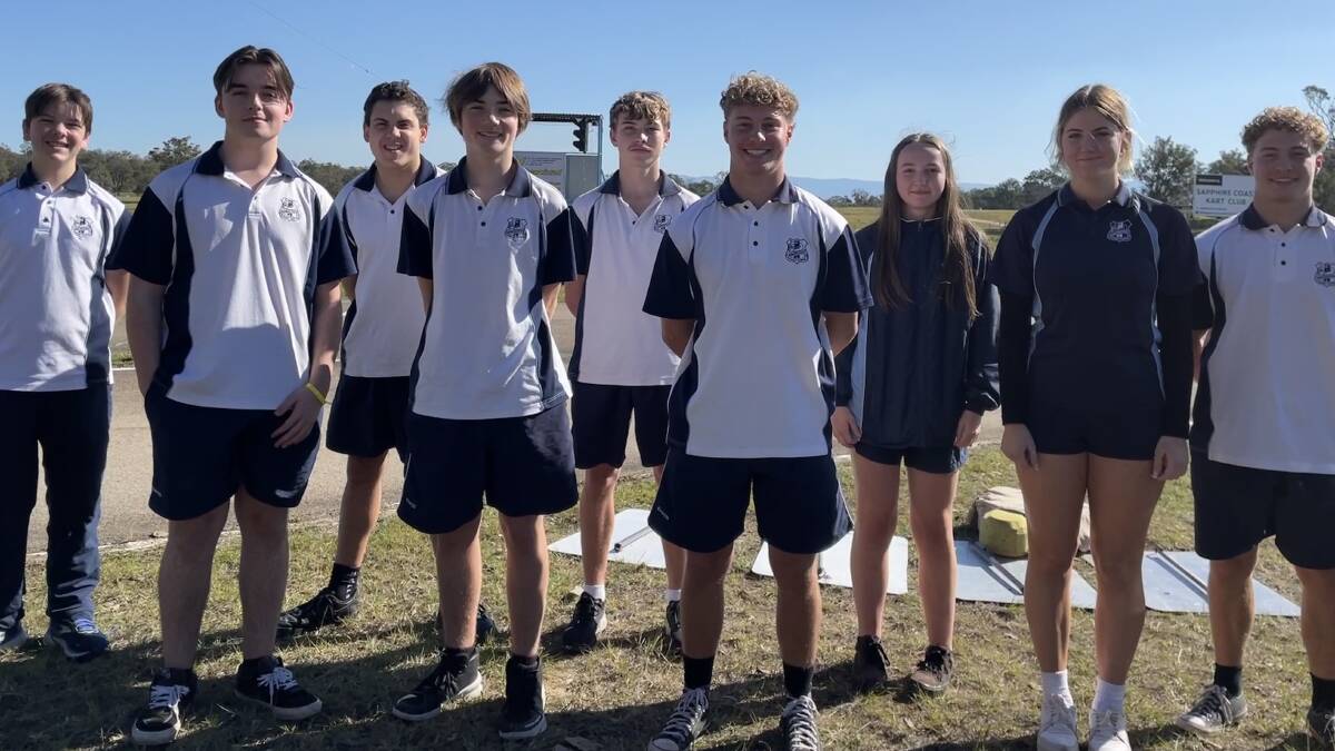 Eden Marine High School Year 11 students - Darcy, Cailan, Riccardo, Zac, Campbell, Jayden, Bree, Ruby and Ashton. Picture by Amandine Ahrens 