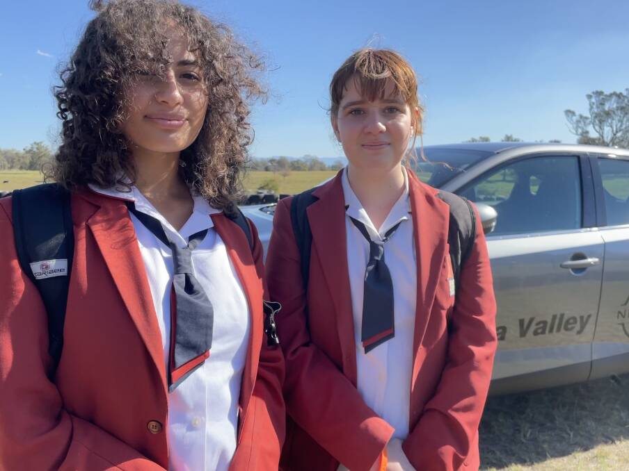 Lumen Christi Catholic College Year 11 students Hayley Stewart and Imogen Bichard at the youth driver safety course on May 10, 2023. Picture by Amandine Ahrens 