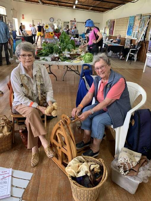 Ladies from the Eden Spinning Group visited the Pambula Show to give spinning demonstrations to attendants. 
