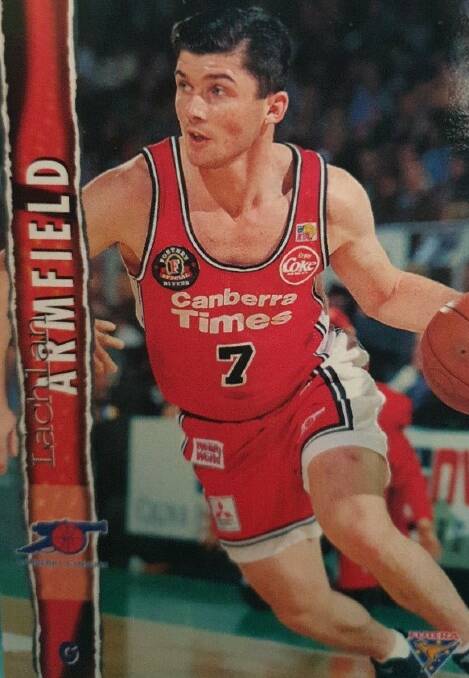 Lachy Armfield when he was playing for the Canberra Times basketball team. Picture taken from an original Basketball Card. 