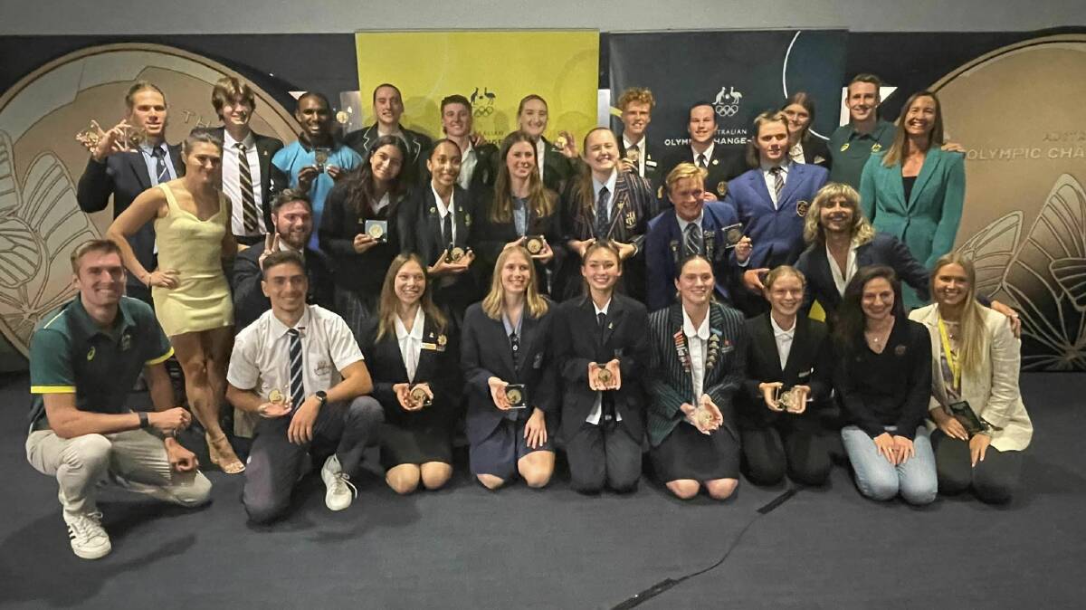 Olympian representatives congratulate the 24 winners of the 2022 Change-Maker awards. Picture supplied. 