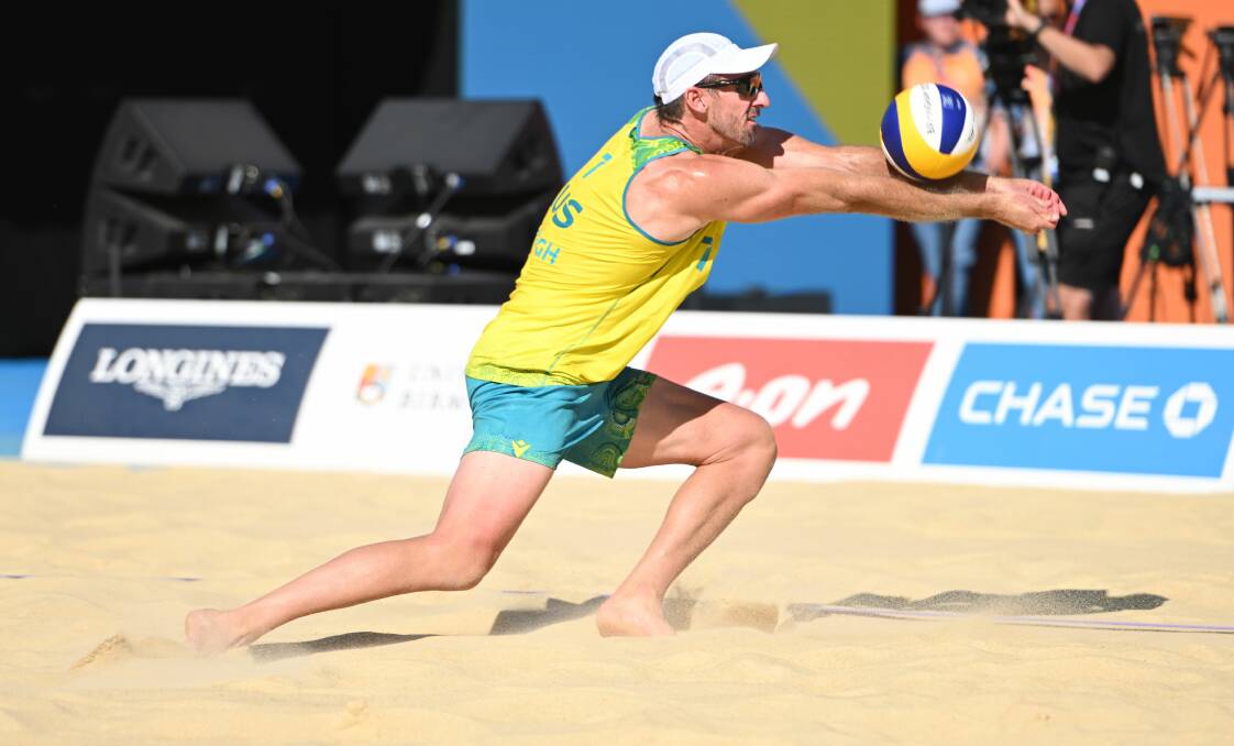 Volleyball gold medallist Chris McHugh has recently won gold again with Paul Burnett at the Birmingham games for the 2022 Commonwealth Games. Photo: Volleyball Australia 