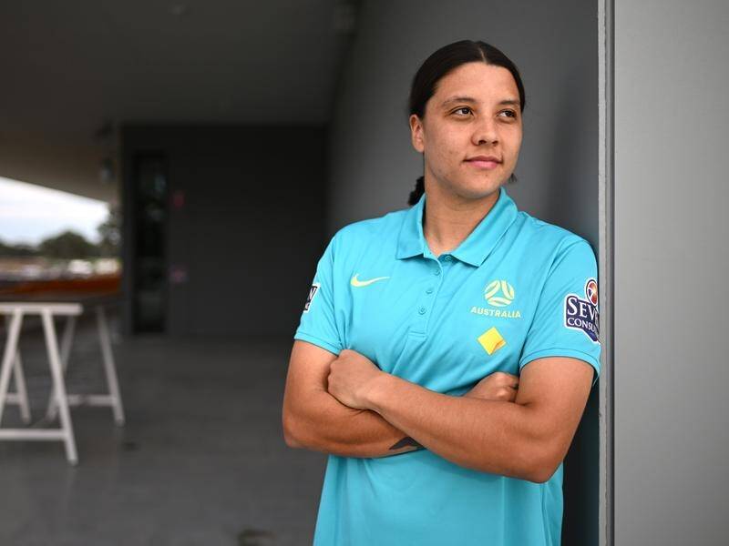 Sam Kerr is right in the call not to risk a sanction for wearing a OneLove rainbow armband at the upcoming FIFA Women's World Cup. Picture by Joel Carrett/AAP PHOTOS