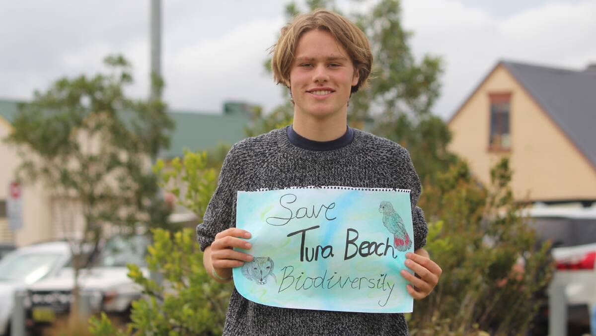 18-year-old Jacob Shields lives near a controversial development application for a parcel of land in Mirador, between Merimbula and Tura Beach on the Far South Coast. Picture by Ellouise Bailey 