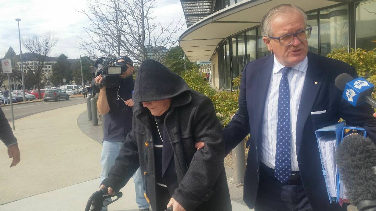 Brother John Kostka Chute leaves the ACT Magistrates Court. Picture by Megan Gorrey