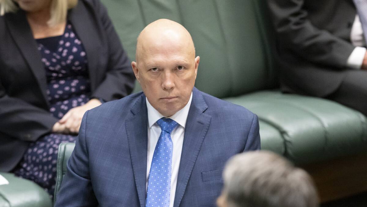 Opposition leader Peter Dutton. Picture by Keegan Carroll