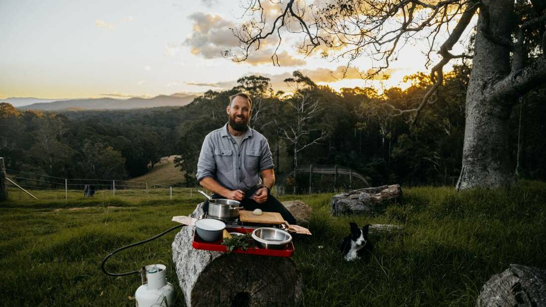 Paul West in the Eurobodalla Shire Council's food trail campaign which is a finalist at the NSW Tourism Awards. Picture supplied.