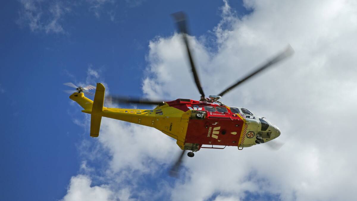 Two helicopters were part of a large-scale search for the missing Victorian man on Saturday. Picture: Marina Neil